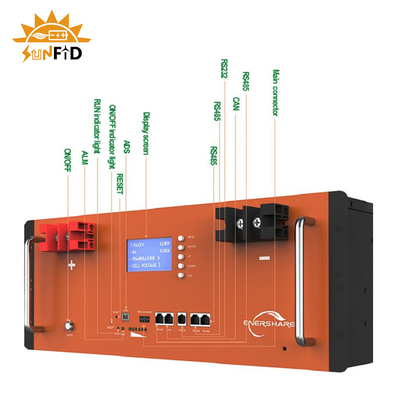 ที่เก็บแบตเตอรี่ 10kwh 400ah สำหรับระบบพลังงานแสงอาทิตย์ในบ้าน Lifepo4 300ah ระบบจัดเก็บแผงโซลาร์เซลล์