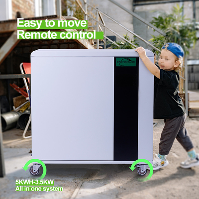 7.5KWH ระบบจัดเก็บพลังงานที่อยู่อาศัย 5KWH แบตเตอรี่ลิเธียมทั้งหมดในหนึ่งก้อน