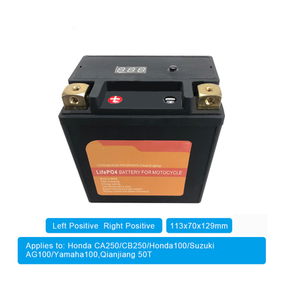 แบตเตอรี่ลิเธียมขนาด 4AH 12V สำหรับรถจักรยานยนต์พร้อมแบตเตอรี่สตาร์ทเตอร์ BMS