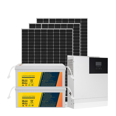 3KW Off Grid Home ระบบพลังงานแสงอาทิตย์ชุด 50HZ 60HZ MPPT 110-250V