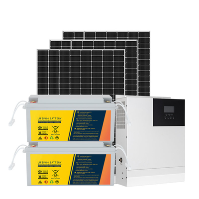 6KW 5KW Off Grid ระบบพลังงานแสงอาทิตย์ระบบไฟฟ้าโซลาร์เซลล์พลังงานแสงอาทิตย์พร้อมแบตเตอรี่