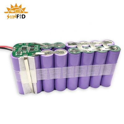 18650 แบตเตอรี่ลิเธียมแบบชาร์จไฟได้ 3.7V 15.6Ah 1S6P Protected