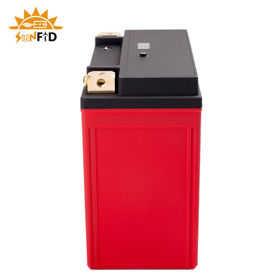 แบตเตอรี่ลิเธียมรถจักรยานยนต์แบบชาร์จไฟได้ 12V 6ah พร้อม BMS 7-A แบตเตอรี่เริ่มหยุด