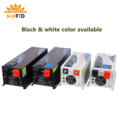 6000W DC เป็นไฟฟ้ากระแสสลับ Pure Sine Wave อินเวอร์เตอร์ไฟฟ้า 24V 48V 120 240V พร้อมจอแสดงผล LCD