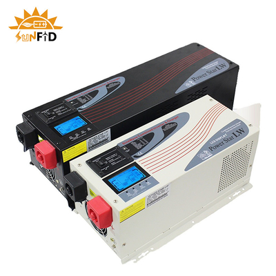 6000W DC เป็นไฟฟ้ากระแสสลับ Pure Sine Wave อินเวอร์เตอร์ไฟฟ้า 24V 48V 120 240V พร้อมจอแสดงผล LCD