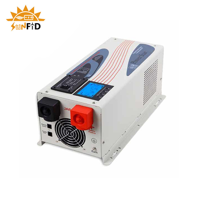 ไฮบริด 4000w เพียวไซน์เวฟเพาเวอร์อินเวอร์เตอร์จอแสดงผลดิจิตอล LCD เฟสเดียว