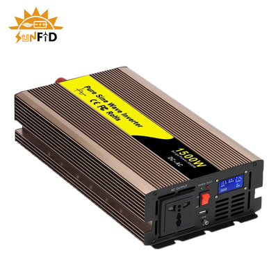 48V 1500W 12V เพียวไซน์เวฟอินเวอร์เตอร์ 24V 110V 220V