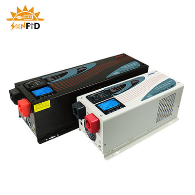 24V 240V 10000 วัตต์เพียวไซน์เวฟอินเวอร์เตอร์ 48V 120V พร้อมเครื่องชาร์จ AC