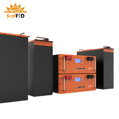 ที่เก็บแบตเตอรี่ 10kwh 400ah สำหรับระบบพลังงานแสงอาทิตย์ในบ้าน Lifepo4 300ah ระบบจัดเก็บแผงโซลาร์เซลล์