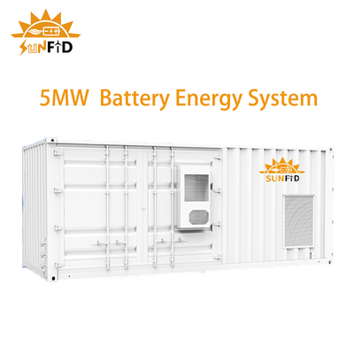 5MWH 30Ft ตู้คอนเทนเนอร์ระบบจัดเก็บแบตเตอรี่พลังงานแสงอาทิตย์เพื่อการพาณิชย์ BESS