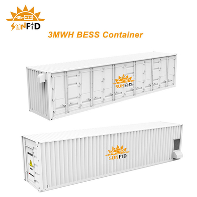 ระบบจัดเก็บพลังงานคอนเทนเนอร์ 3MWH 20Ft, ระบบจัดเก็บแบตเตอรี่เชิงพาณิชย์ BESS