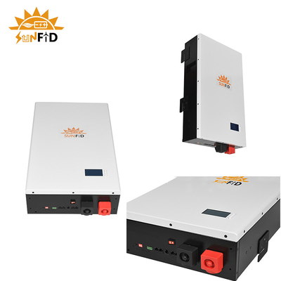 51.2V 100Ah LiFePO4 ระบบสำรองแบตเตอรี่ภายในบ้านแบบติดผนังมีอายุการใช้งานยาวนาน