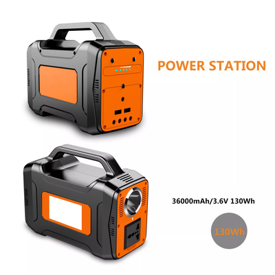 สถานีไฟฟ้าพกพากลางแจ้ง 100W 100V, 110V แบตเตอรี่ลิเธียมพกพาแบบพกพาสถานีไฟฟ้า