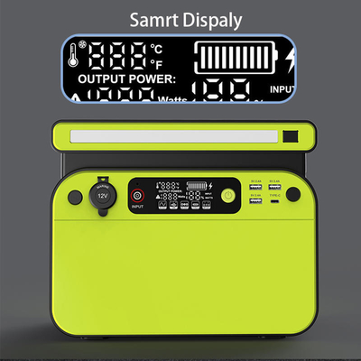 500W สถานีไฟฟ้าแบบพกพากลางแจ้ง 110V 220V LiFePO4