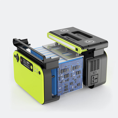 500W สถานีไฟฟ้าแบบพกพากลางแจ้ง 110V 220V LiFePO4
