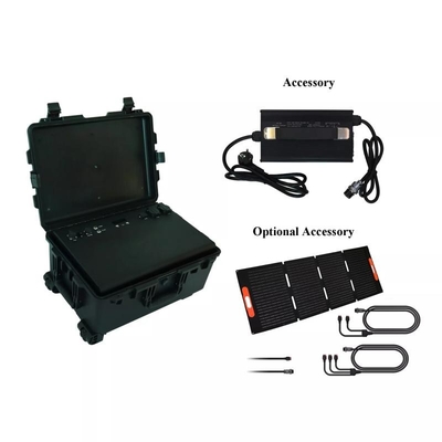 เครื่องกำเนิดไฟฟ้าแบบพกพาแบบชาร์จไฟกันน้ำ 5000W 5000Wh