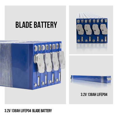 Blade Lifepo4 Cells 3.2 V 138AH สำหรับระบบจัดเก็บพลังงานแสงอาทิตย์