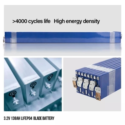 Blade Lifepo4 Cells 3.2 V 138AH สำหรับระบบจัดเก็บพลังงานแสงอาทิตย์