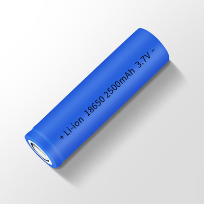 2500mAh Lifepo4 เซลล์แบตเตอรี่ 25R ชาร์จใหม่ได้ 3.7V ทรงกระบอก 18650