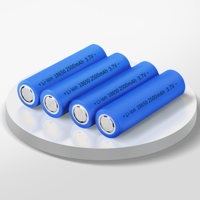 2500mAh Lifepo4 เซลล์แบตเตอรี่ 25R ชาร์จใหม่ได้ 3.7V ทรงกระบอก 18650