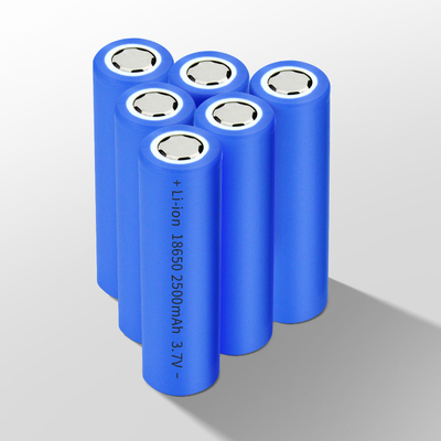 2500mAh Lifepo4 เซลล์แบตเตอรี่ 25R ชาร์จใหม่ได้ 3.7V ทรงกระบอก 18650
