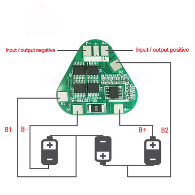 12V 100Ah 18650 BMS 3s 10A ชุดประกอบสมดุล Pcb สำหรับแบตเตอรี่ลิเธียม