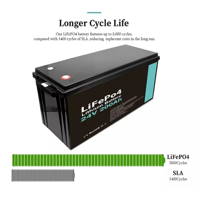 แบตเตอรี่ลิเธียมไอออน 200A UPS Lifepo4 12V สำหรับกล้องวงจรปิดแคมป์