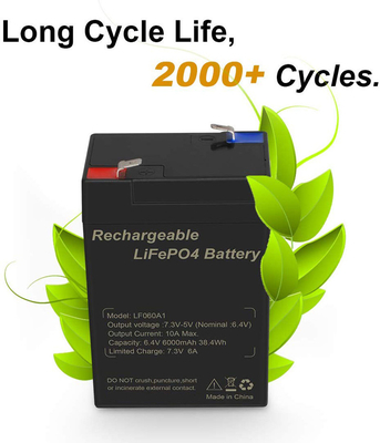 แบตเตอรี่ลิเธียมสำหรับรถจักรยานยนต์ 6V 6Ah Lifepo4 Talentcell แบบชาร์จใหม่ได้