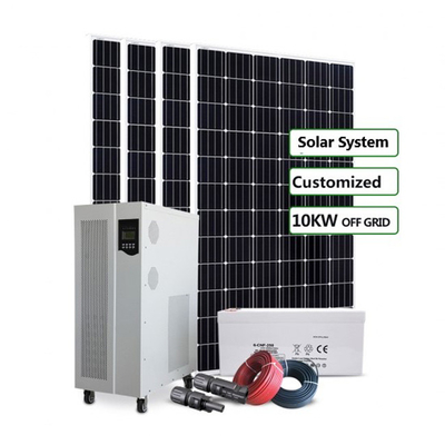 Hybrid Off Grid ระบบพลังงานแสงอาทิตย์ 3KW 5KW 8KW 10KW พร้อมแบตเตอรี่